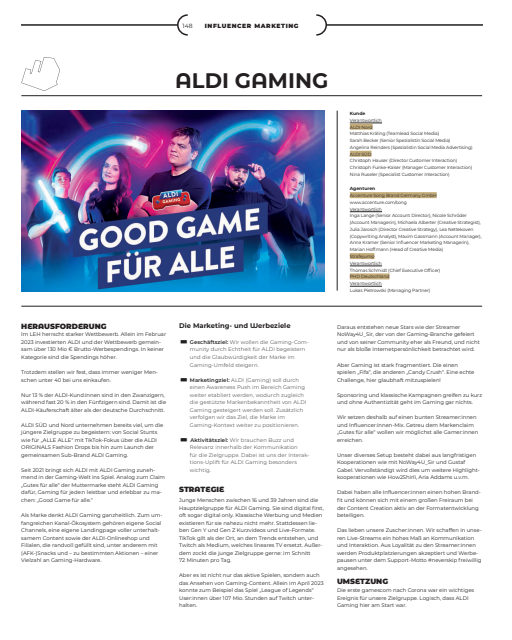  Good Game für alle: Influencer Marketing neu gedacht. 