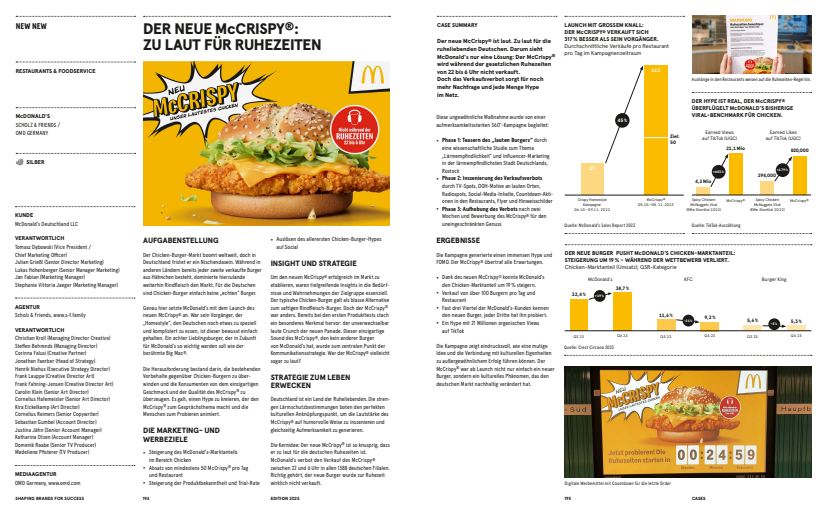  Der neue McCrispy®: Zu laut für Ruhezeiten 