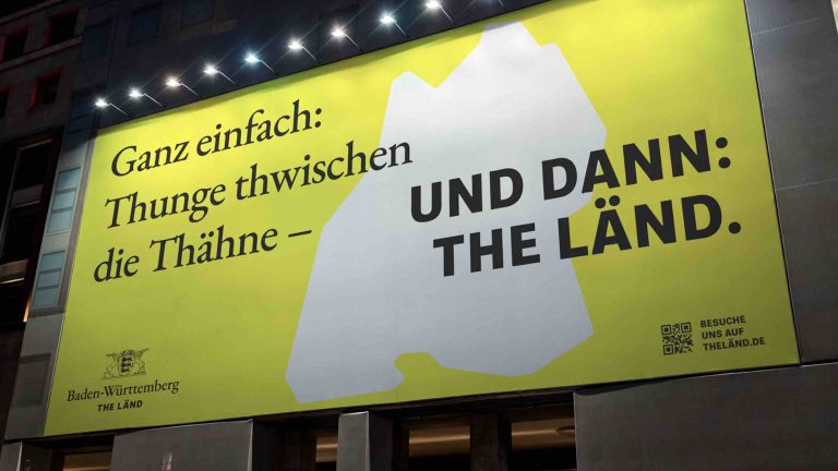 Jung von Matt ist neue Lead-Agentur vom Land Baden-Württemberg. Oder besser: THE LÄND.