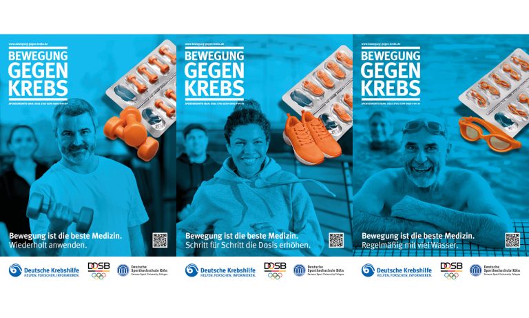 Gemeinsam gegen Krebs: markenzeichen entwirft Kampagne für Gemeinschaftsprojekt der Deutschen Krebshilfe, dem DOSB und der Deutschen Sporthochschule Köln