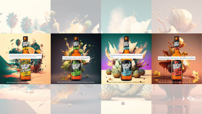 Craftwerk und BUTTER. launchen erste rein AI-generierte Bierkampagne der Welt. 