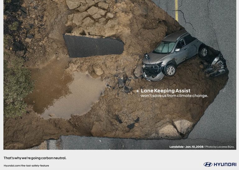 Hyundai Motor und Jung von Matt positionieren Klimaneutralität als „The Last Safety Feature“ in einer eindrucksvollen Kampagne mit Autounfällen, die durch den Klimawandel verursacht wurden.