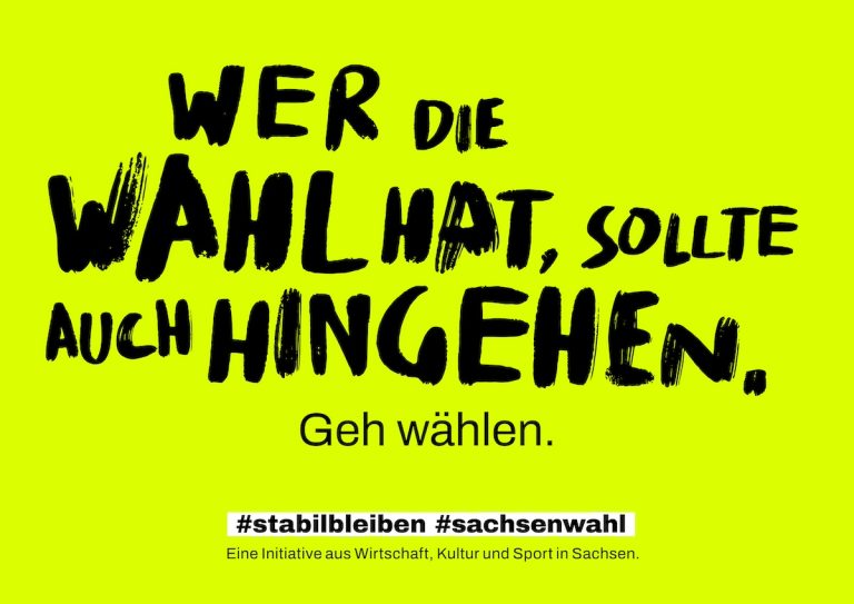 #stabilbleiben: Kampagne für gesellschaftlichen Zusammenhalt und hohe Wahlbeteiligung in Sachsen gestartet