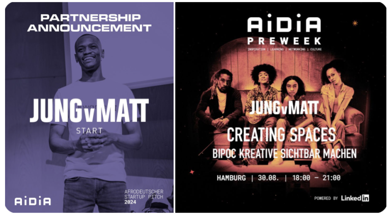 Jung von Matt START unterstützt die Finalist:innen des Afrodeutschen Startup Pitches um ihre innovativen Ideen in der Welt der Start-Ups zu platzieren.