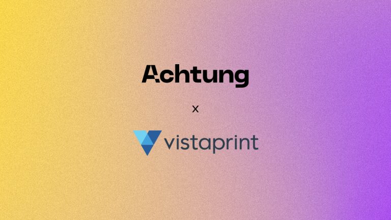 Achtung! überzeugt Neukunden VistaPrint