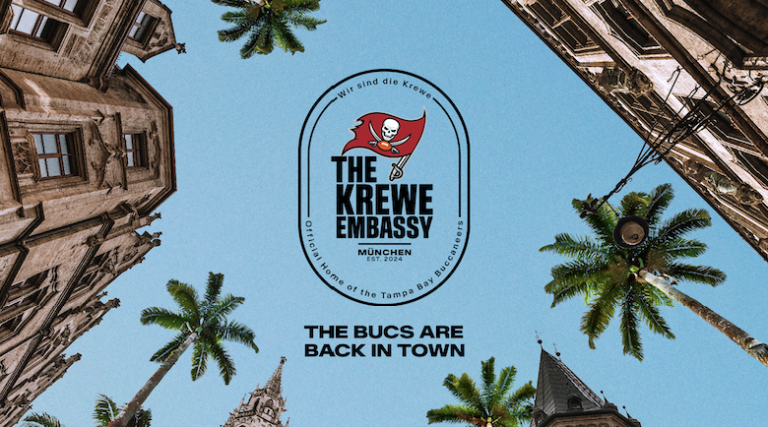 The „Krewe Embassy“: Die Tampa Bay Buccaneers kommen zurück nach München und gründen erste NFL-Fan-Botschaft Deutschlands.